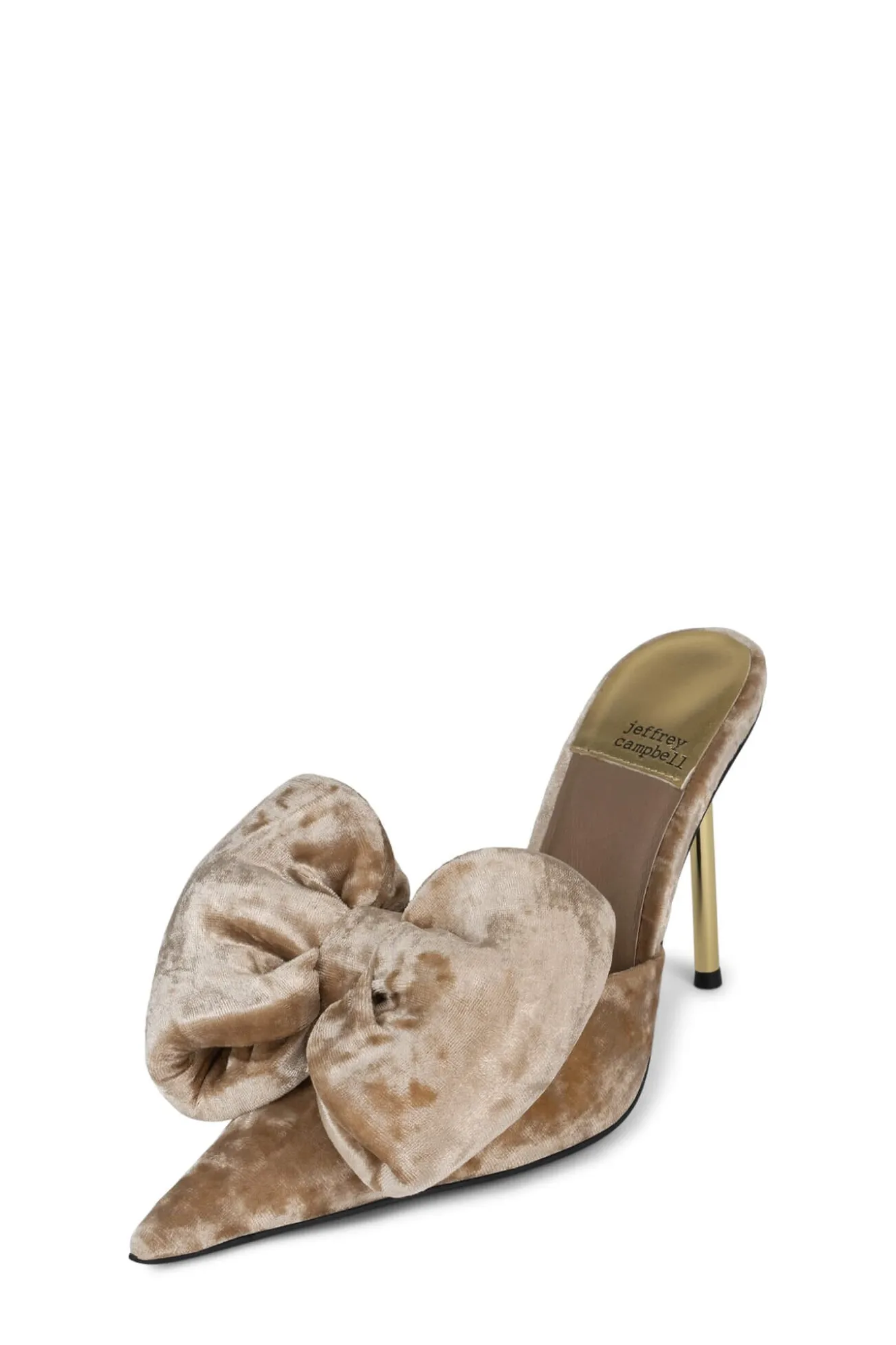 Sale Jeffrey Campbell BOWTASTIC Champagnecrushedvelvetgold