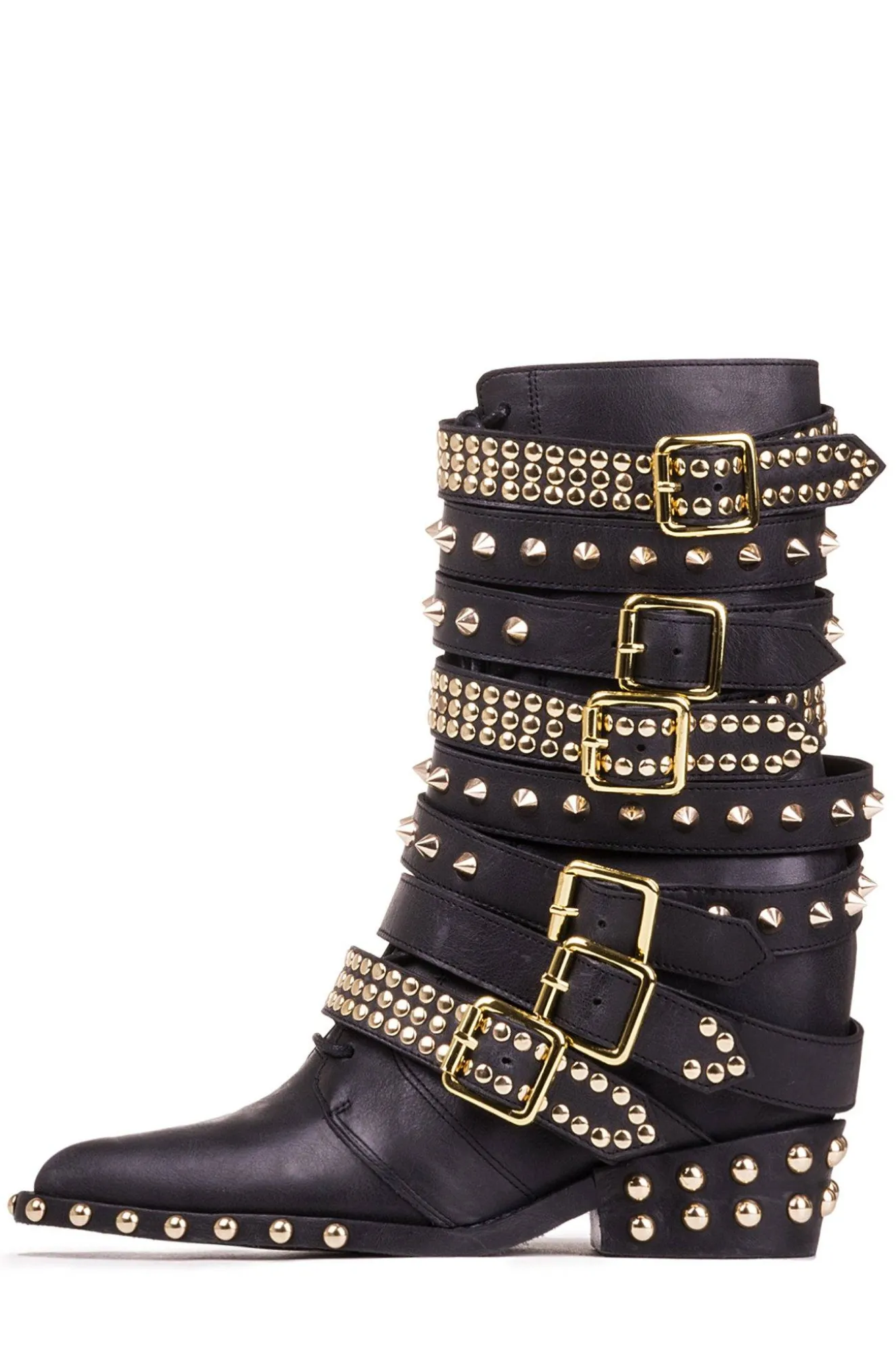 Cheap Jeffrey Campbell DRACO-STUD Blackgold