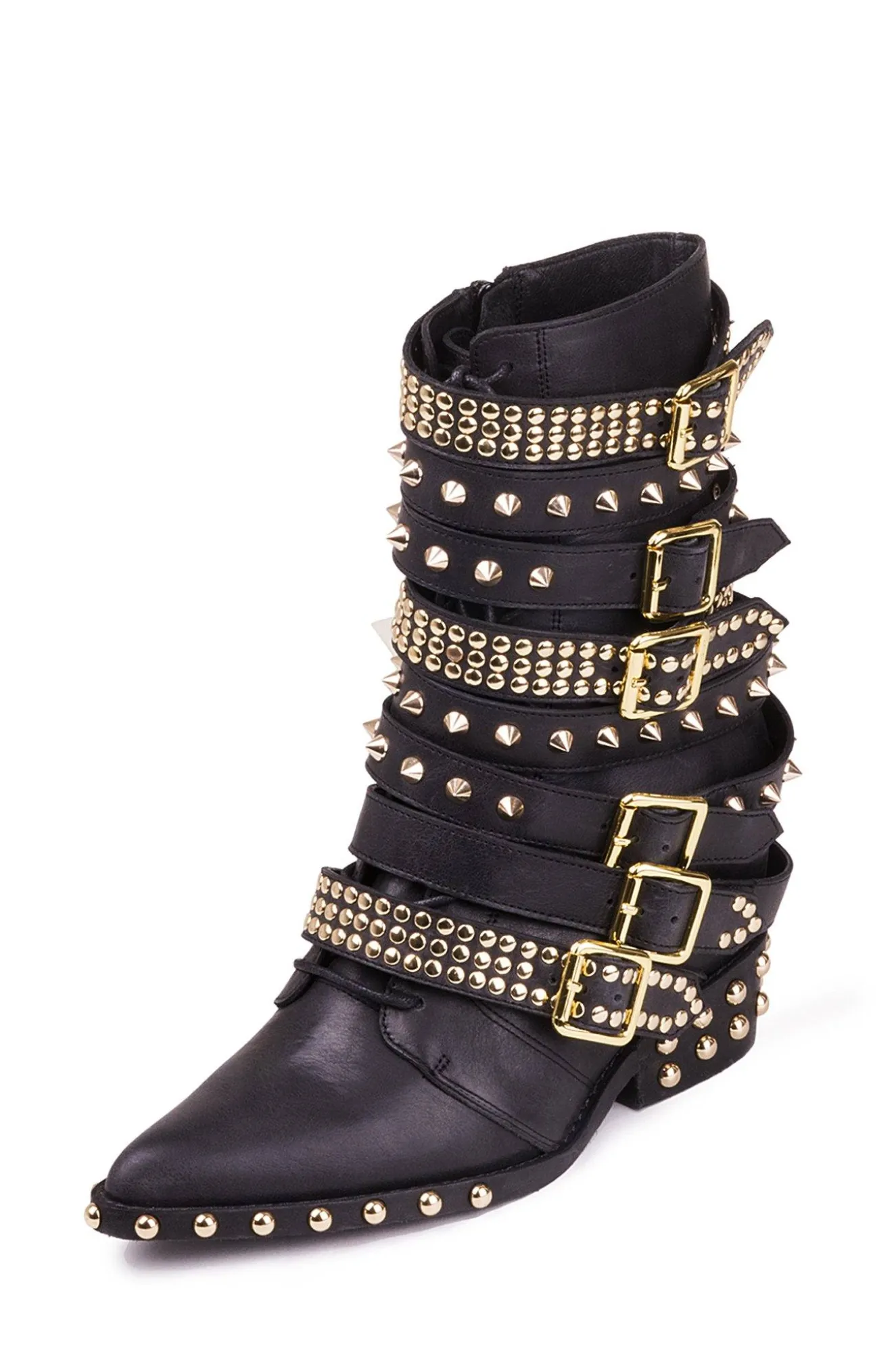 Cheap Jeffrey Campbell DRACO-STUD Blackgold