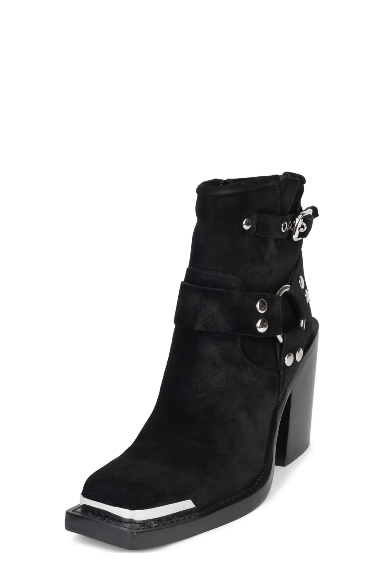 Discount Jeffrey Campbell HANDLER Blacksuedesilver