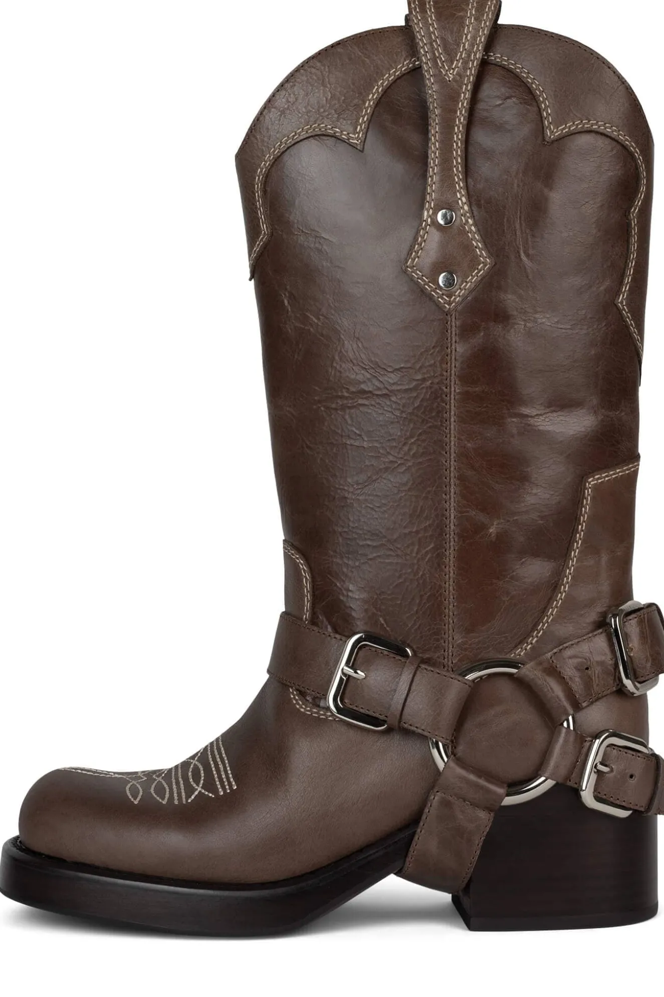 Best Jeffrey Campbell x FP x Understated Leather Motoboy Biker Boot Browndistressed