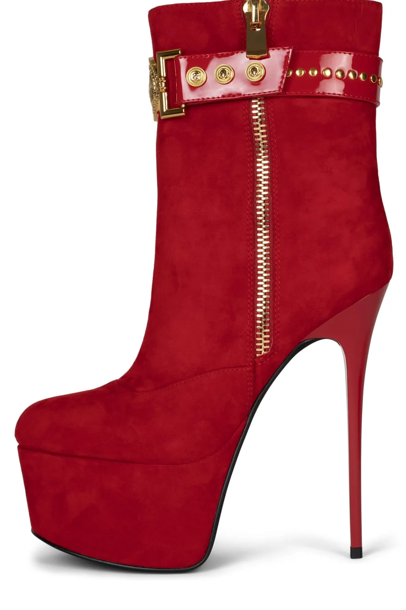 Hot Jeffrey Campbell LEO-LADY Redsuedegold