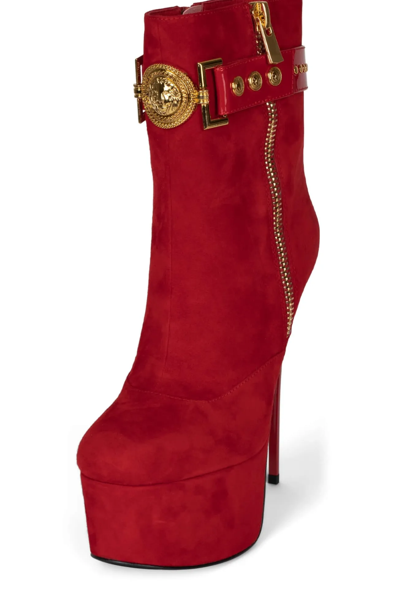 Hot Jeffrey Campbell LEO-LADY Redsuedegold