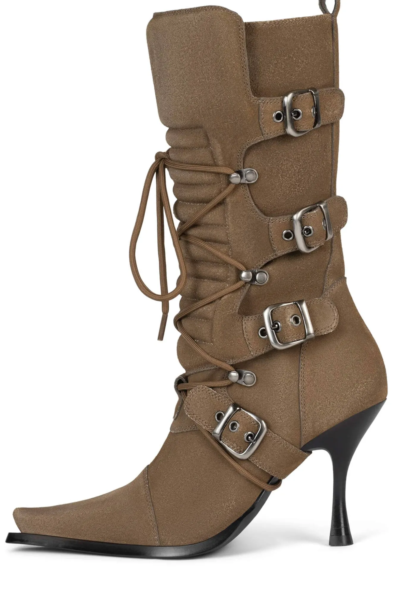 Online Jeffrey Campbell LETS-RIDE Darkkhakidistressed