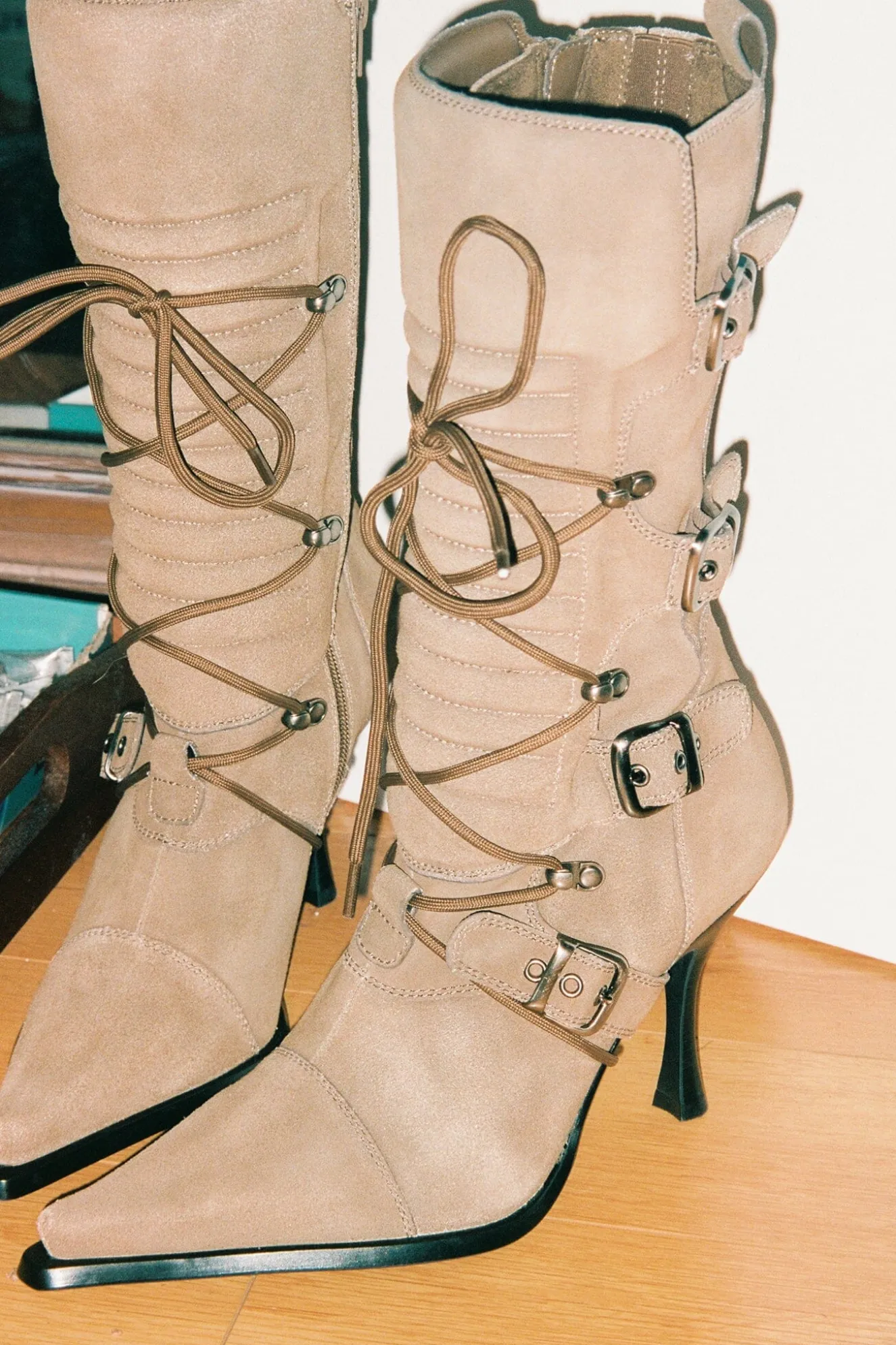 Online Jeffrey Campbell LETS-RIDE Darkkhakidistressed