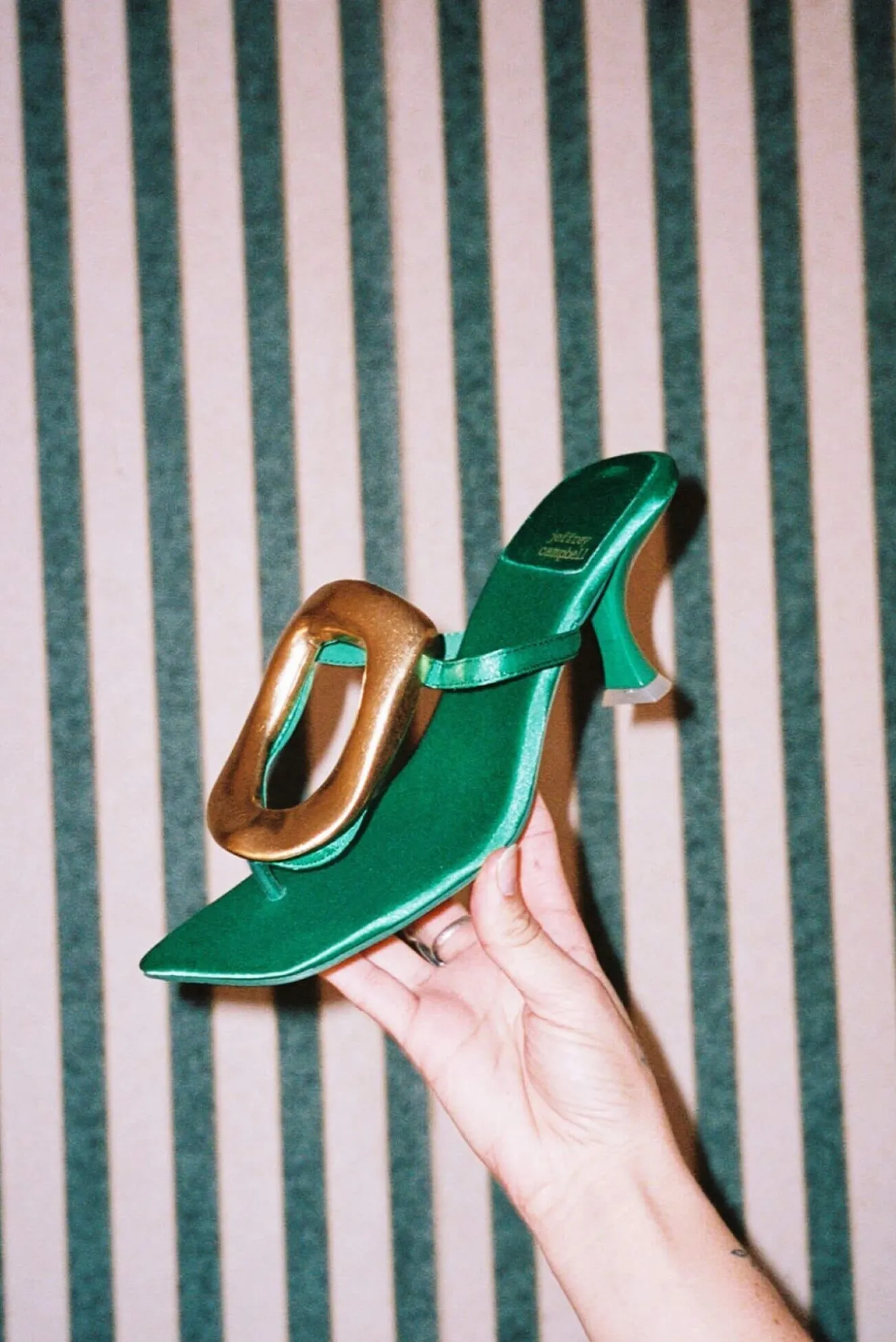 Best Sale Jeffrey Campbell LINQ-UP Greensatingold