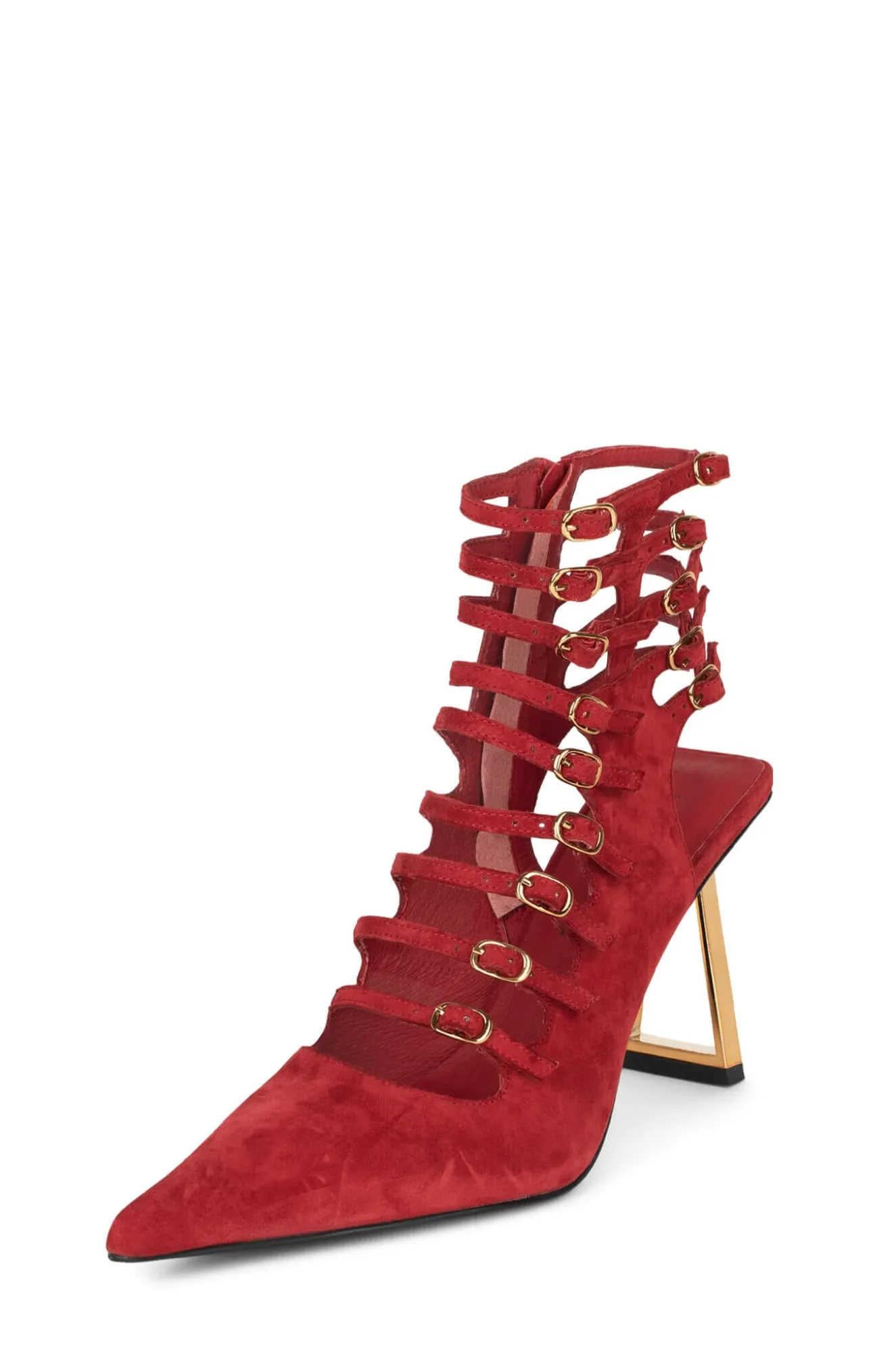 Discount Jeffrey Campbell MIRRORED Redsuedegold