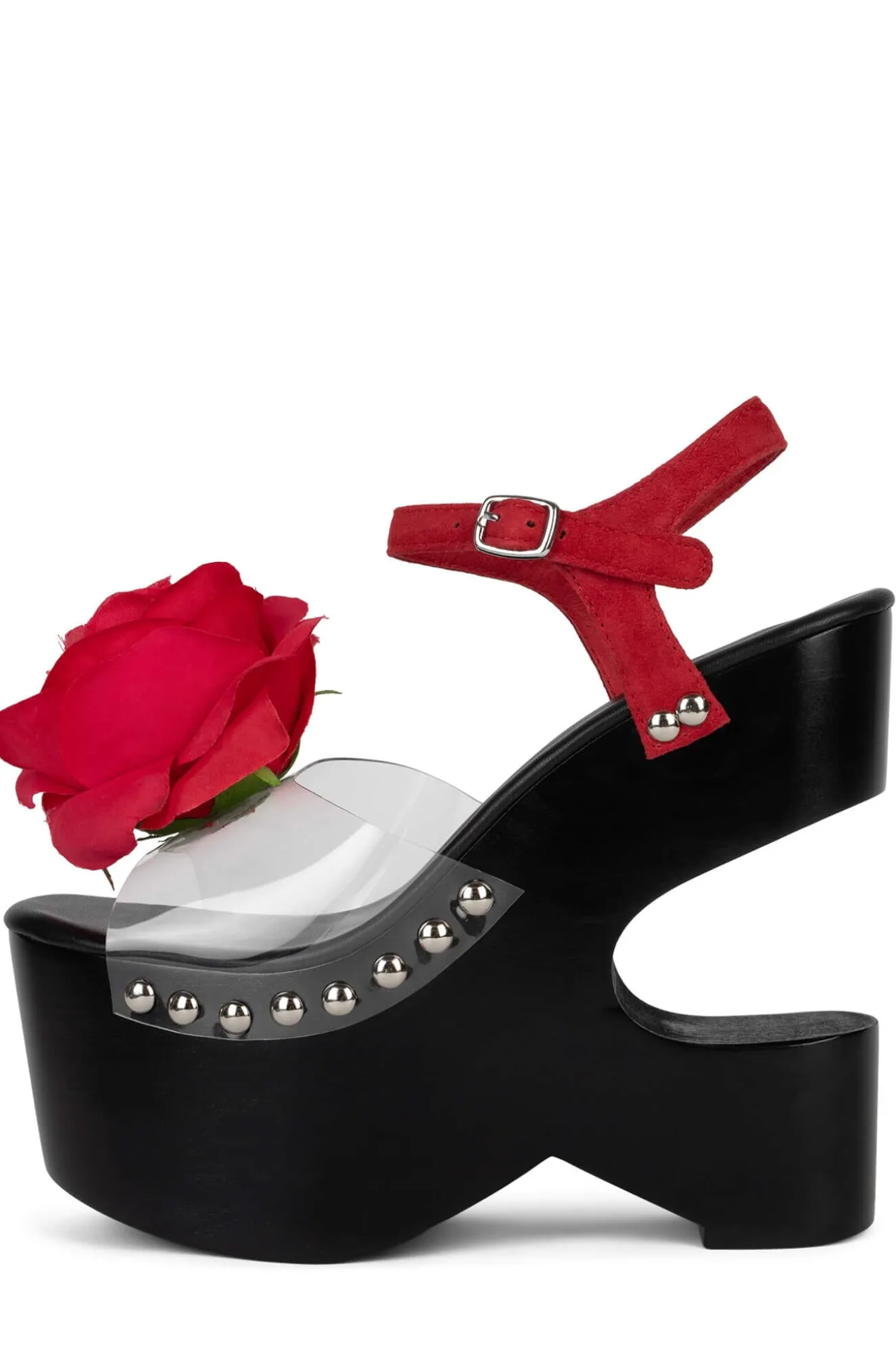 Cheap Jeffrey Campbell ROCKABILLY Clearredblack