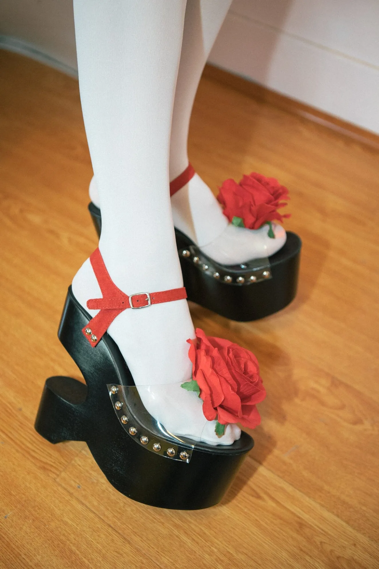 Cheap Jeffrey Campbell ROCKABILLY Clearredblack