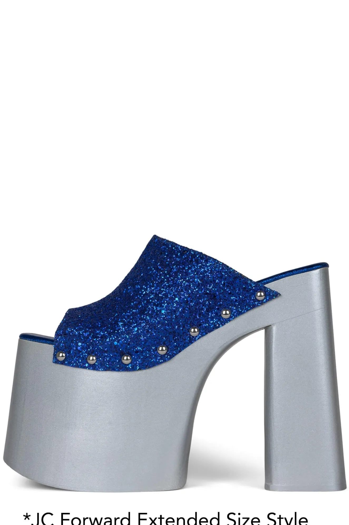 Best Sale Jeffrey Campbell ROCKNROLLN Blueglittersilver