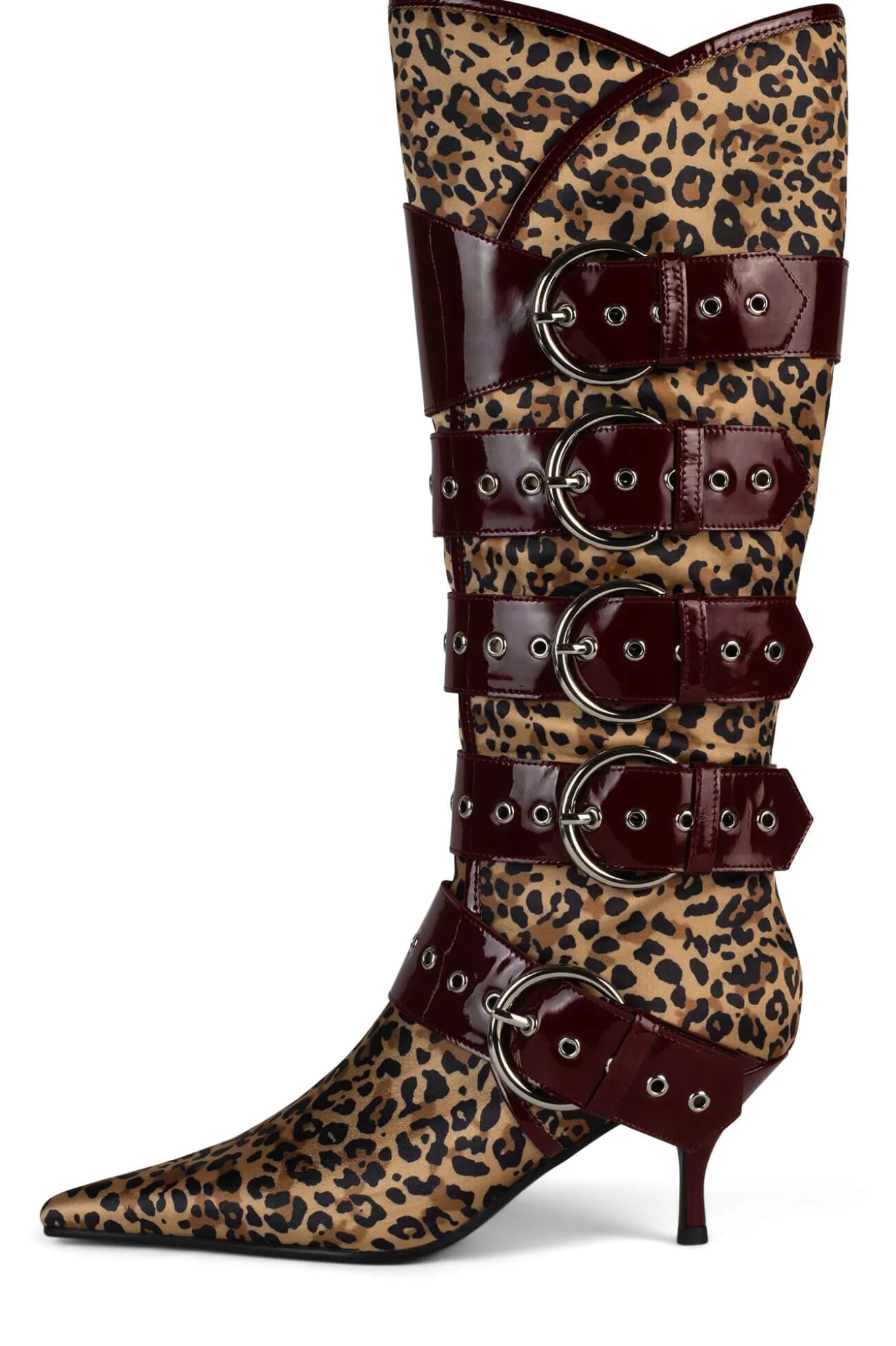 Fashion Jeffrey Campbell SEATBELT-F Cheetahcherryredpatent