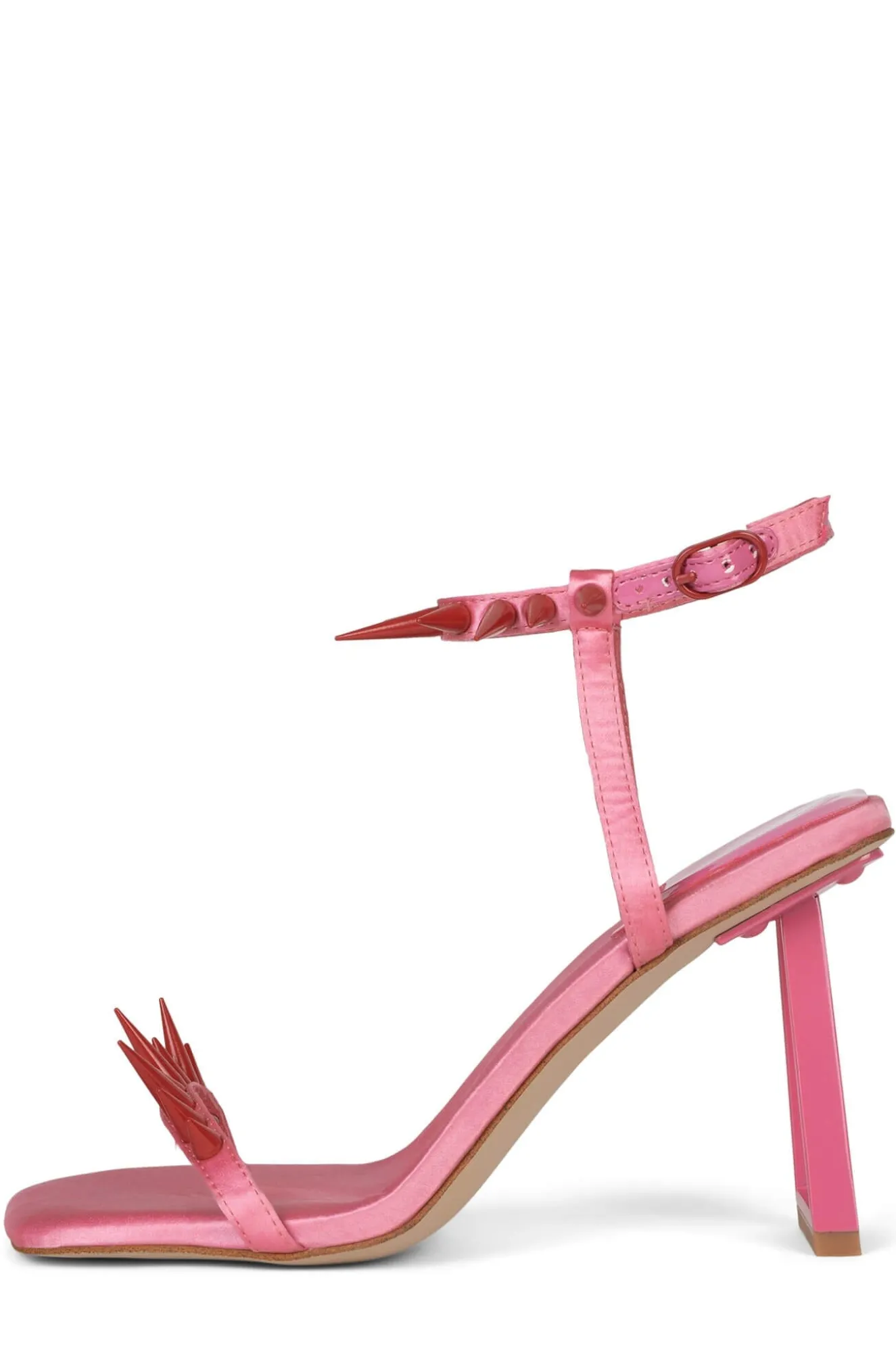 Shop Jeffrey Campbell SHARPEN-UP Pinksatinred