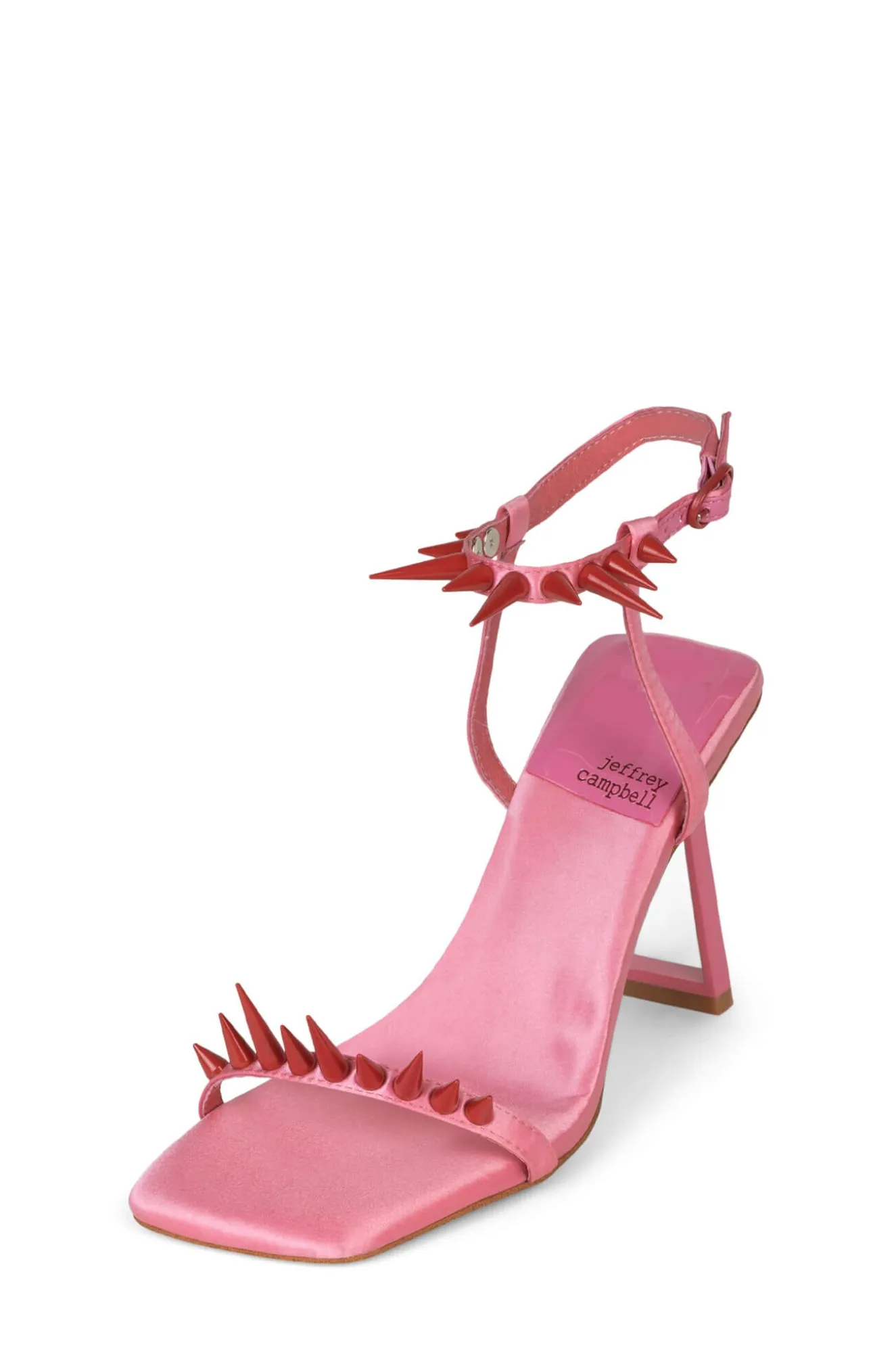 Shop Jeffrey Campbell SHARPEN-UP Pinksatinred