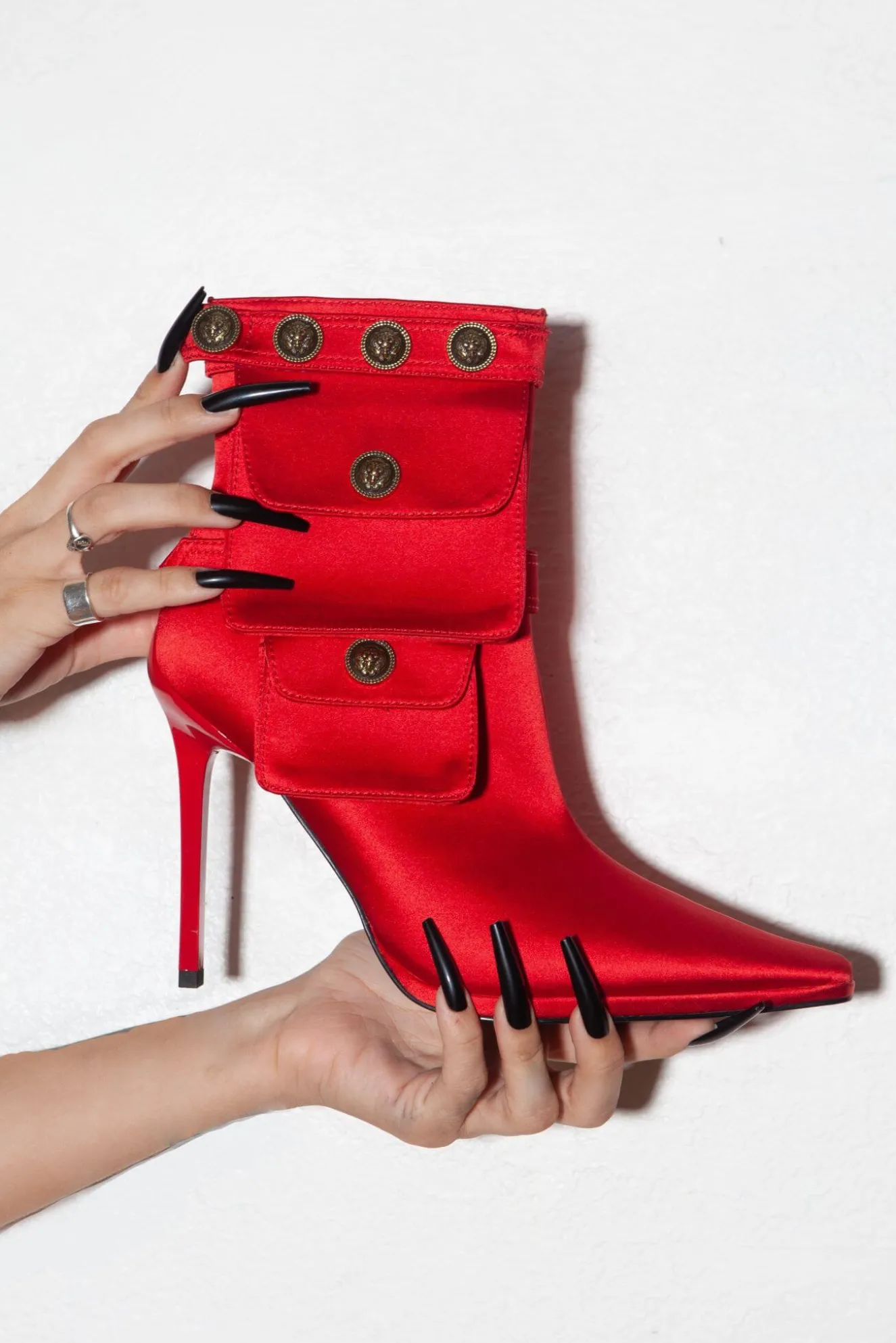 Fashion Jeffrey Campbell STASHED Redsatin