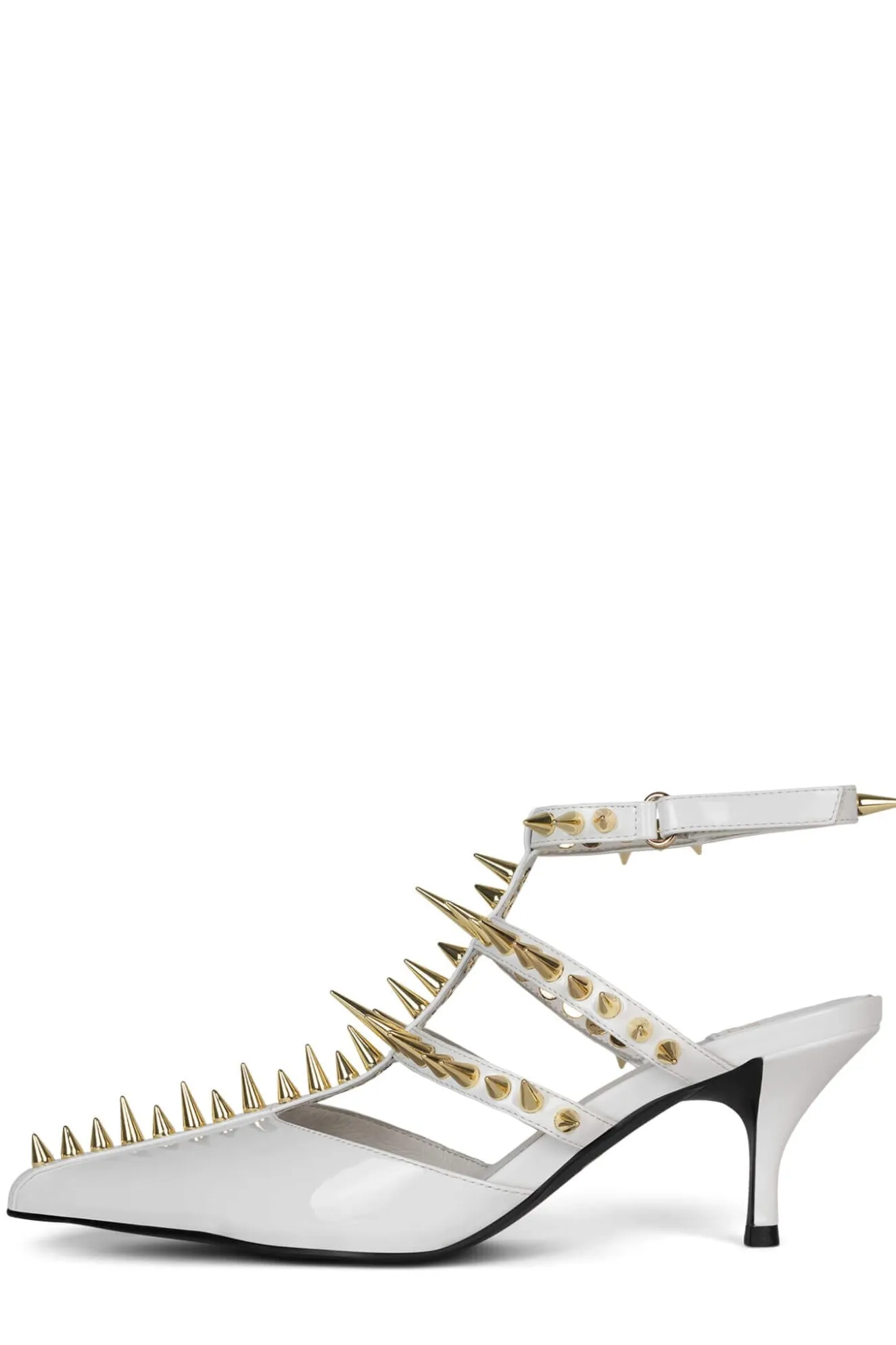 Discount Jeffrey Campbell STEP-ON-IT Whitepatentgold