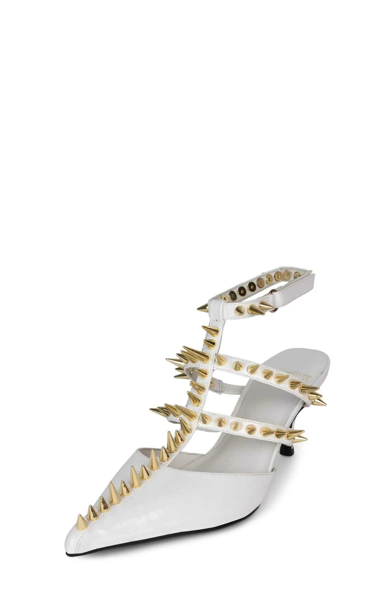 Discount Jeffrey Campbell STEP-ON-IT Whitepatentgold