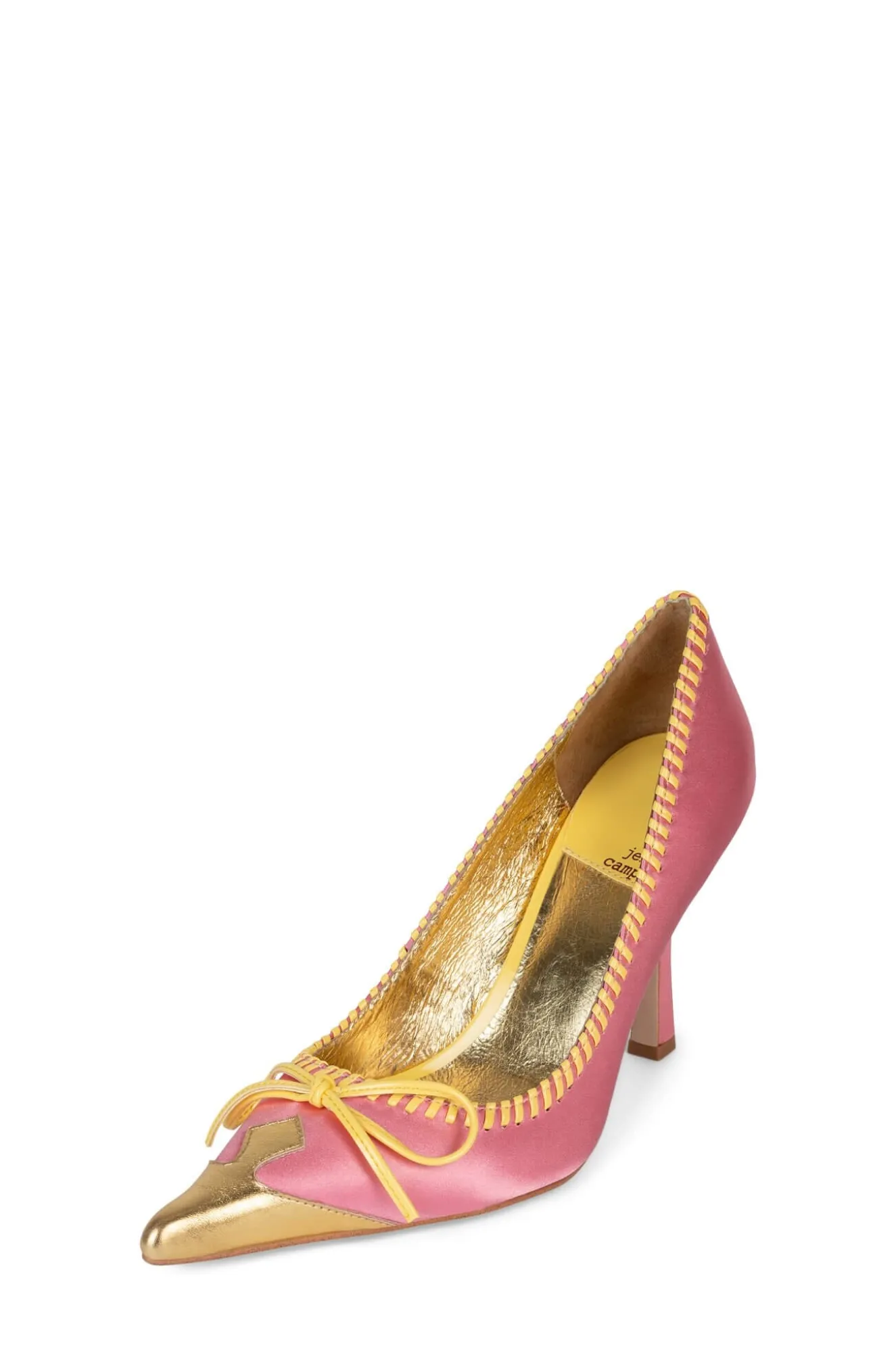 New Jeffrey Campbell TORPEDO-HI Goldpinksatincombo